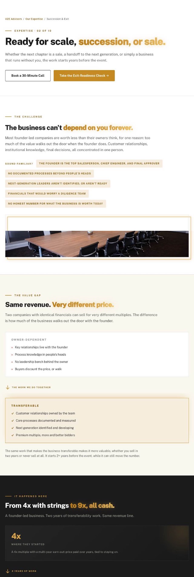 Succession and Exit expertise page